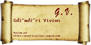 Gömöri Vivien névjegykártya